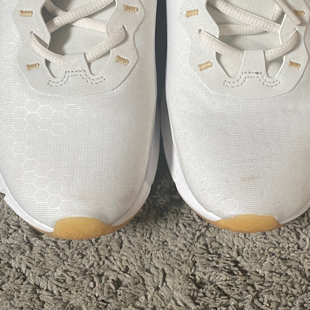 Nike Women's White and Gold Accent Sneakers - Picture 2 of 9